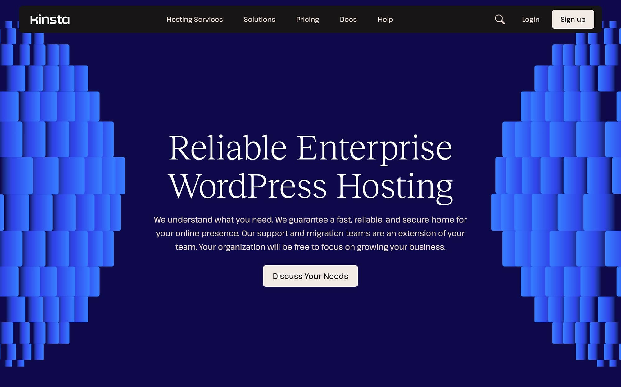 Kinsta is one of the best enterprise WordPress hosting providers.