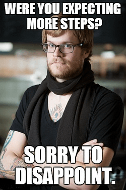 were you expecting more steps? sorry to disappoint | wordpress hipster barista