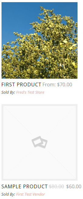 woocommerce products with featured images