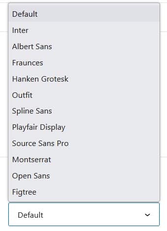 Neve FSE fonts.