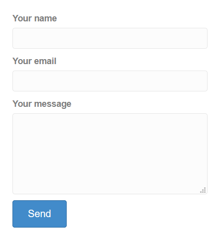Contact Form with labels only