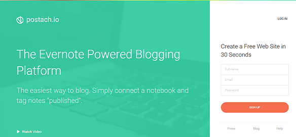 Postach.io   The Evernote powered blogging platform - wordpress alternatives