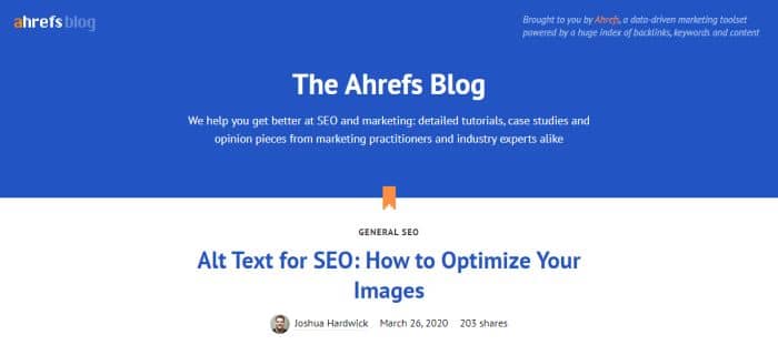 ahrefs blog