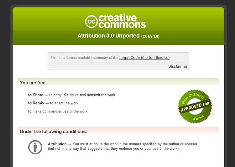 Creative Commons licenses provide huge freedoms.