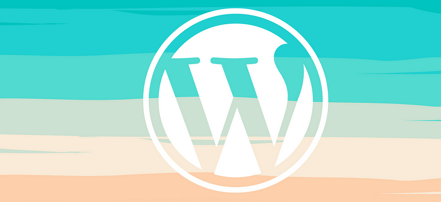 wordpress logo on colored background