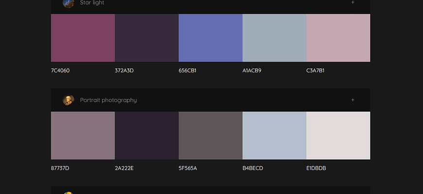 colormind color palettes