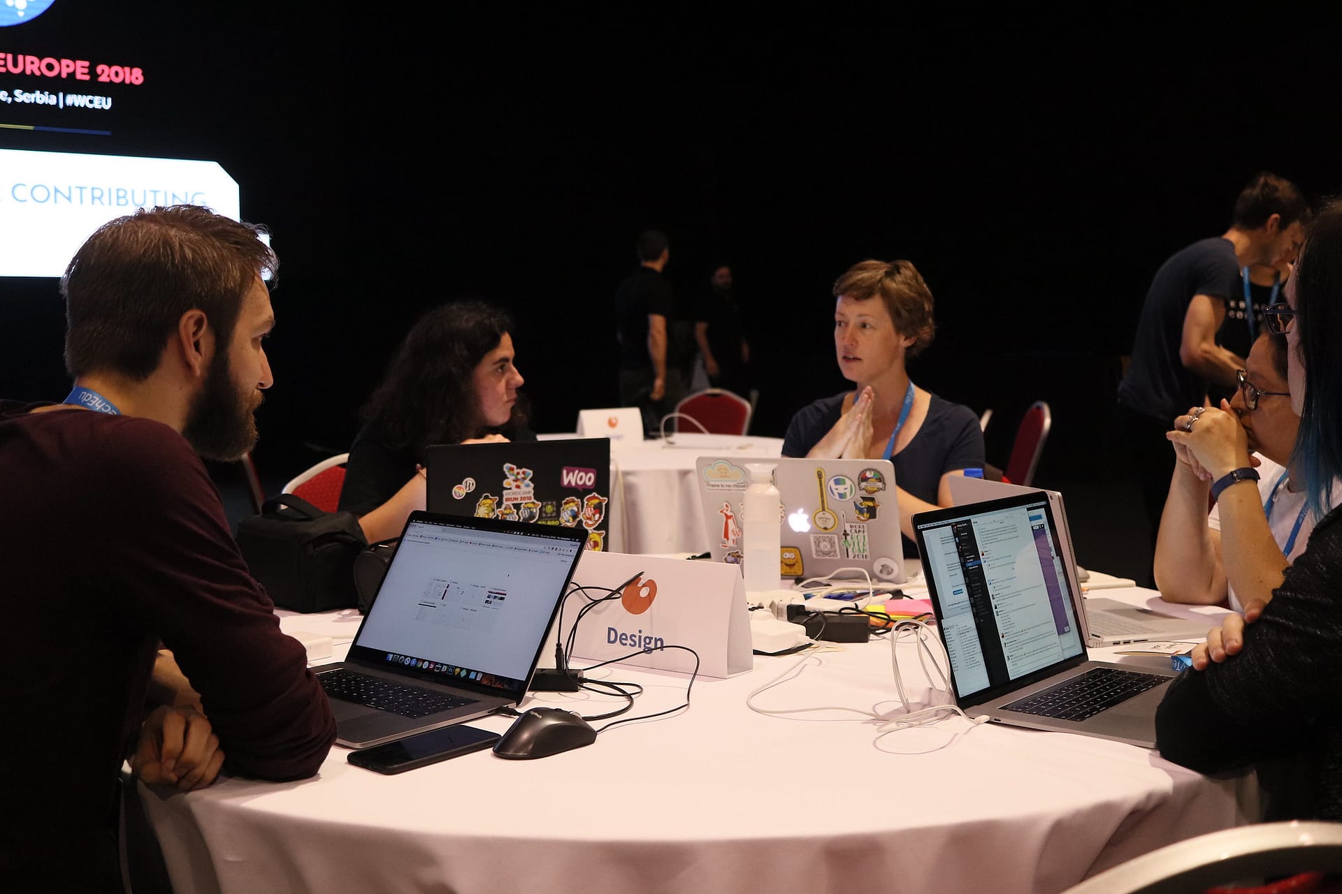 Attendees at a WordCamp Europe Contributor Day.