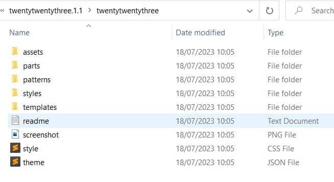 Twenty Twenty Three theme files.