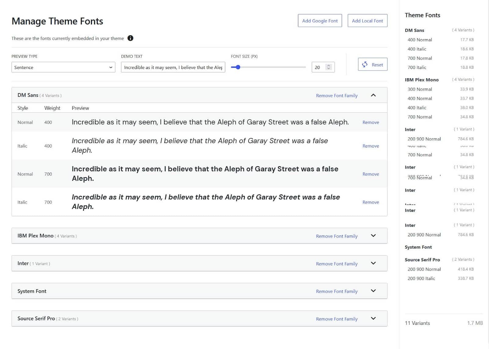 How to build a block theme: Manage Theme Fonts.