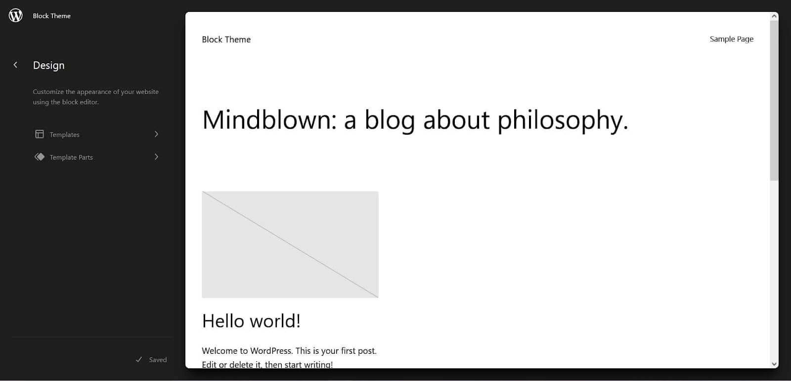 The Site Editor.