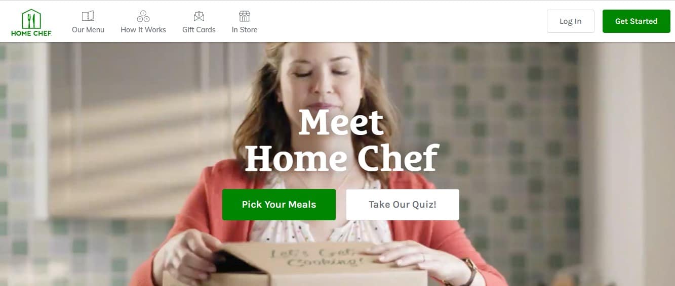 HomeChef homepage
