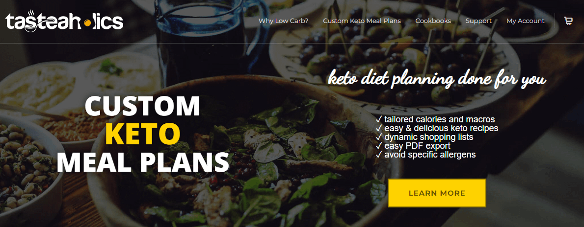 Tasteaholics homepage