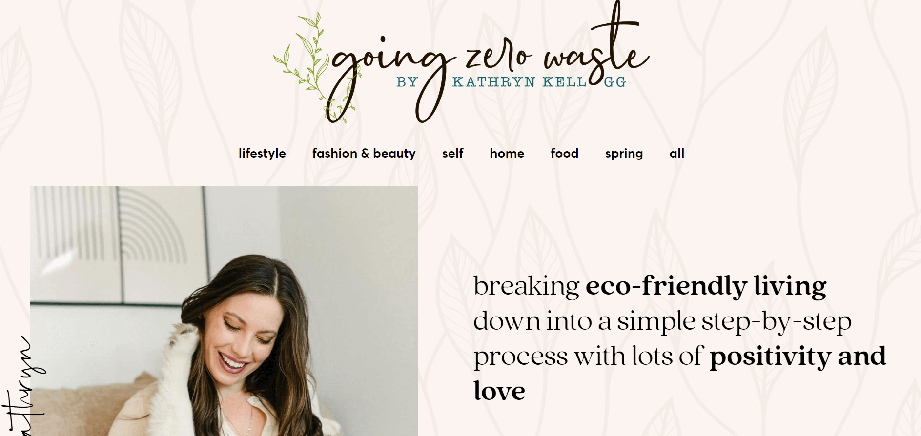 Going Zero Waste, a sustainability niche blog. 